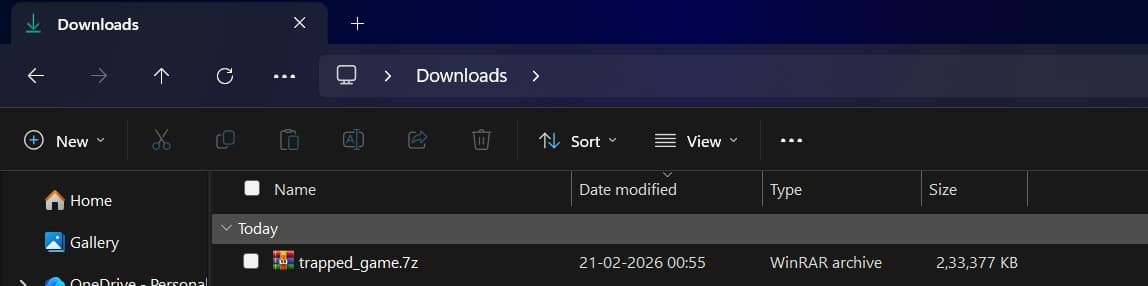 Navigate to the Downloaded Files
